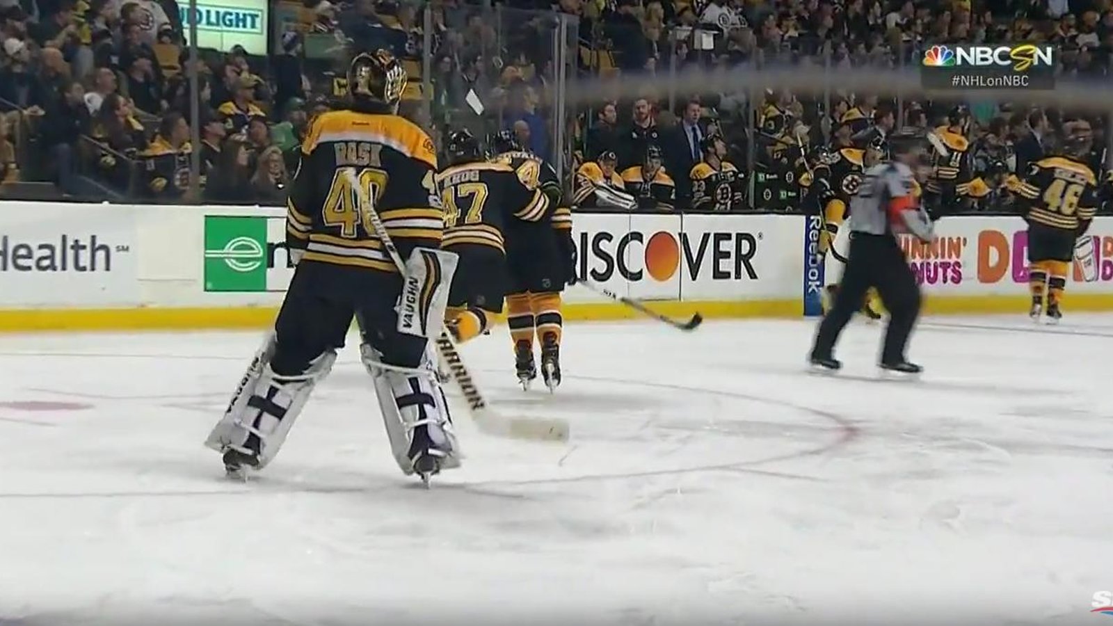 McQuaid injured, Rask and Krug to the rescue! 