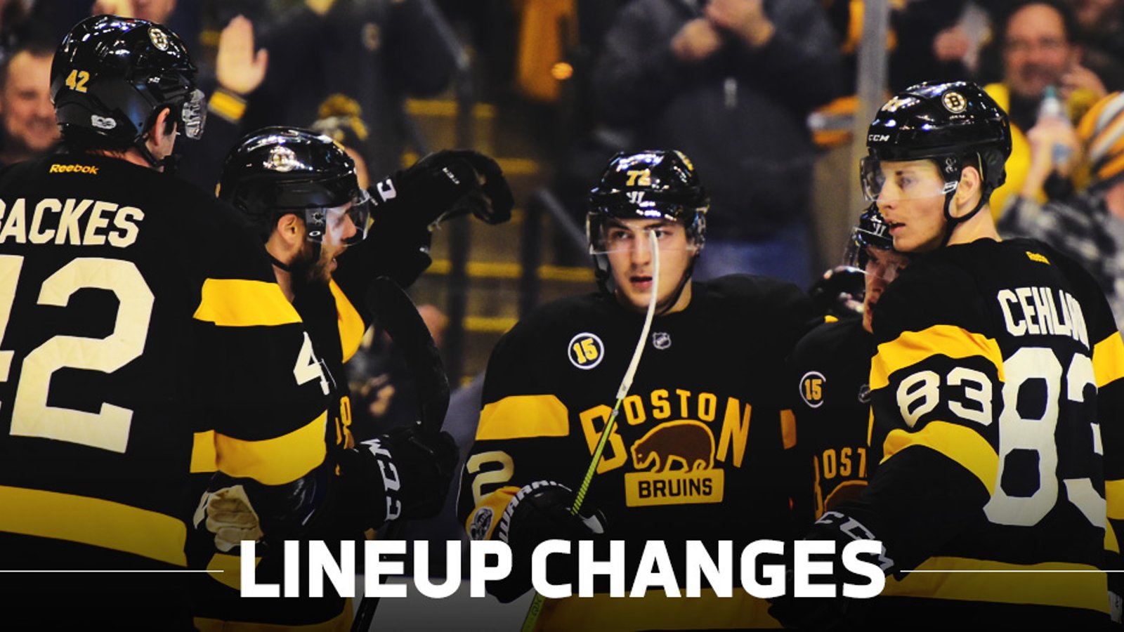 Lineup Changes: Cassidy has yet again shuffled the lines for the Bruins
