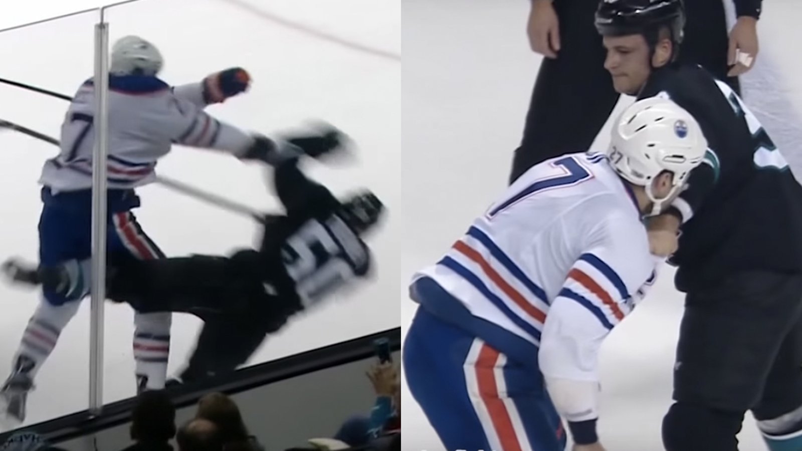 WATCH: Milan Lucic DESTROYS Tierney with monstrous hit prior knocking Haley out! 