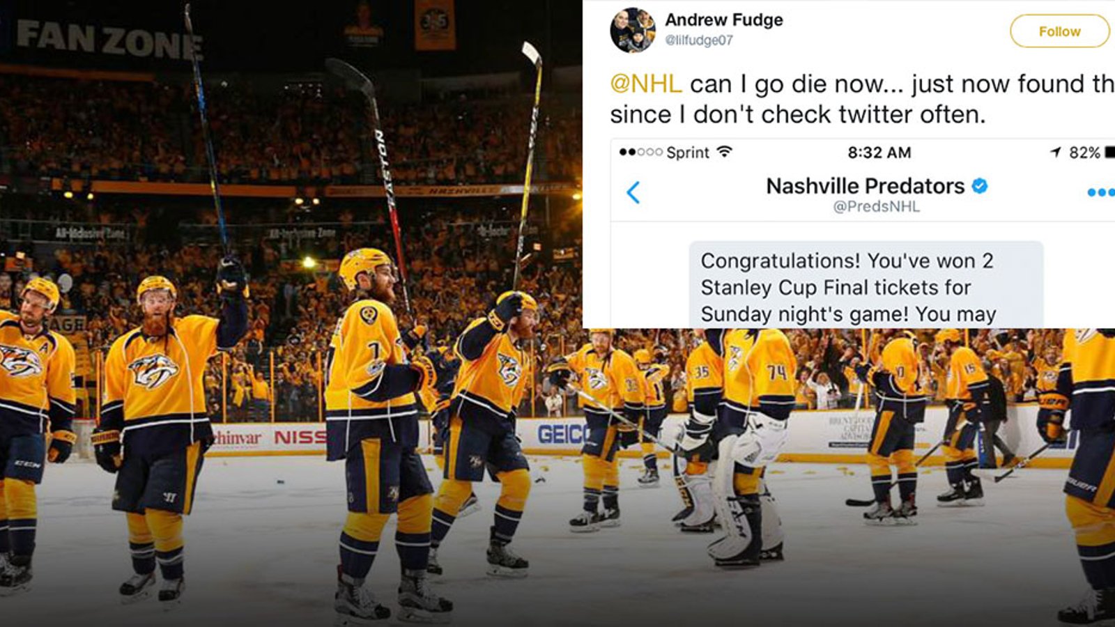 Preds fan discovers free Stanley Cup Final tickets 5 weeks too late…