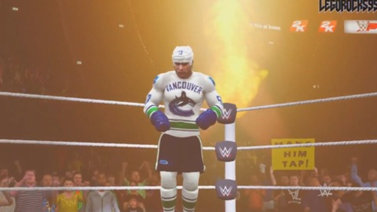 Must See: NHL forward created as playable character in Wrestling Video Game! 