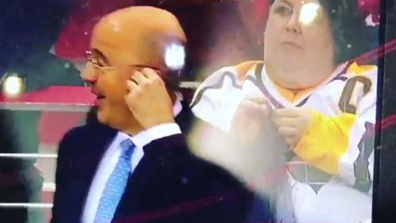 Hockey fan attracts attraction for weird reasons! 