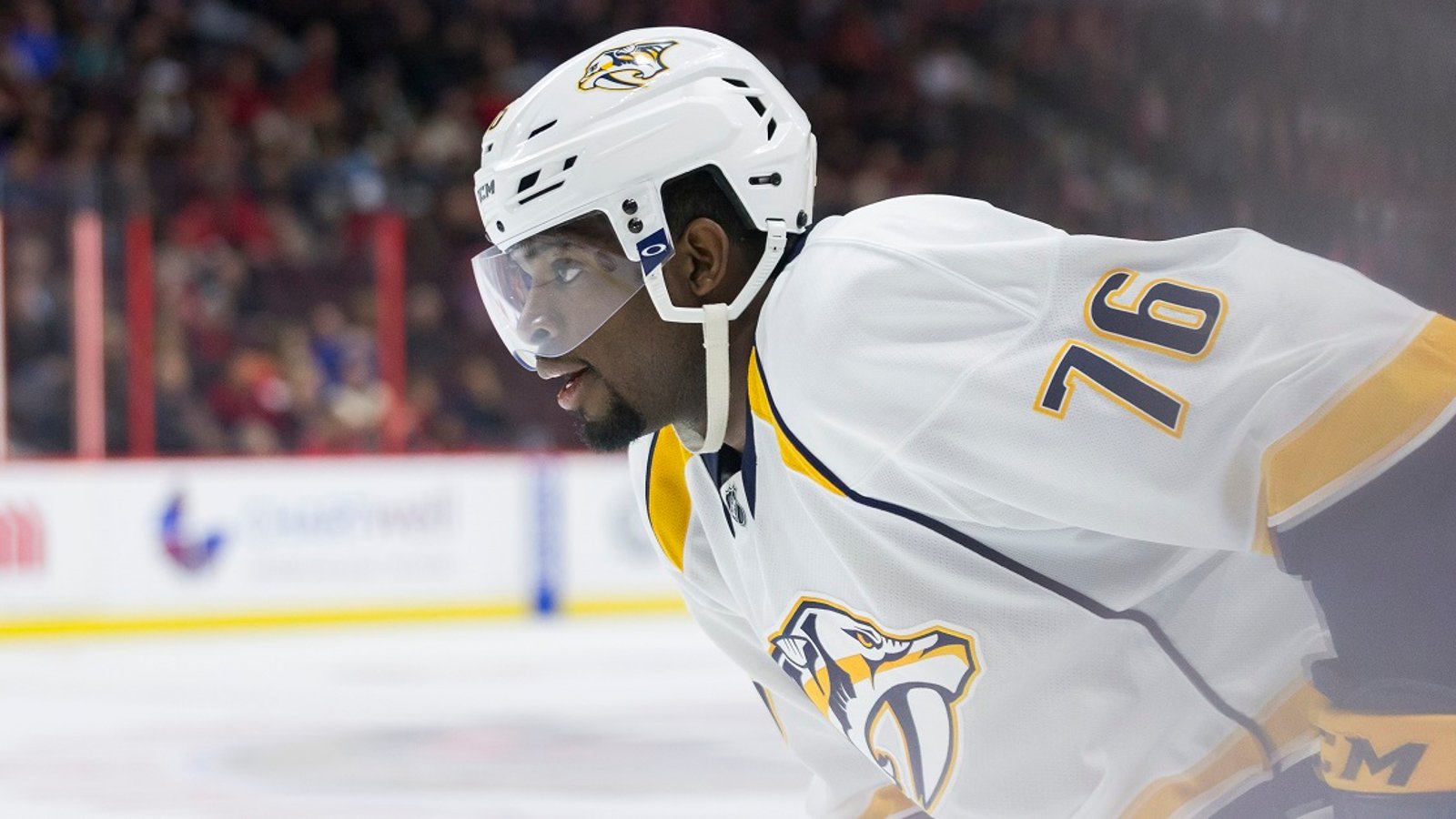 Breaking: P.K. Subban trying to get under the Penguins skin during warmups. 