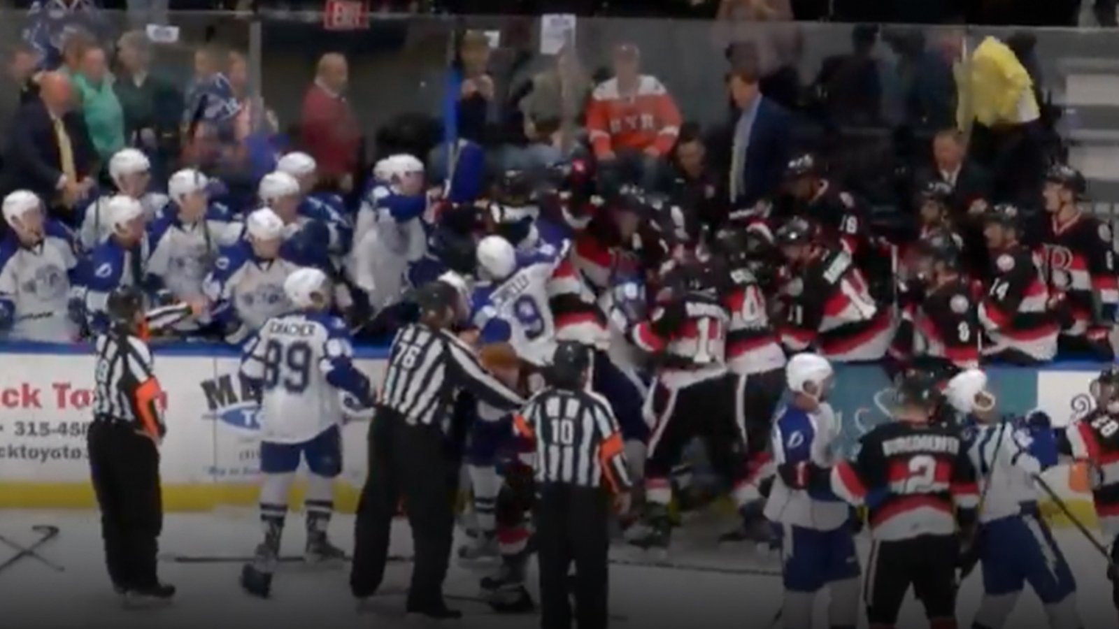 Must See: Ugly bench brawl in AHL game