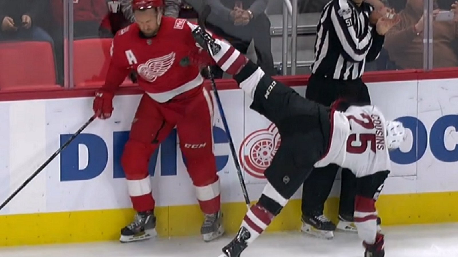 Nick Cousins gets Kronwalled on Tuesday night.