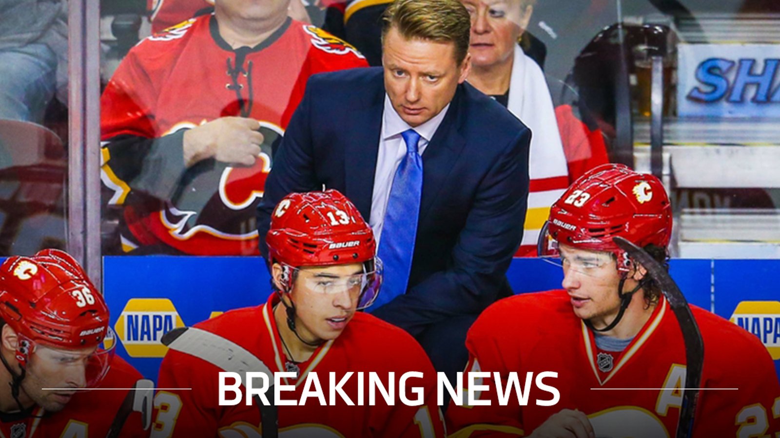 Breaking news: Flames forward out with broken jaw