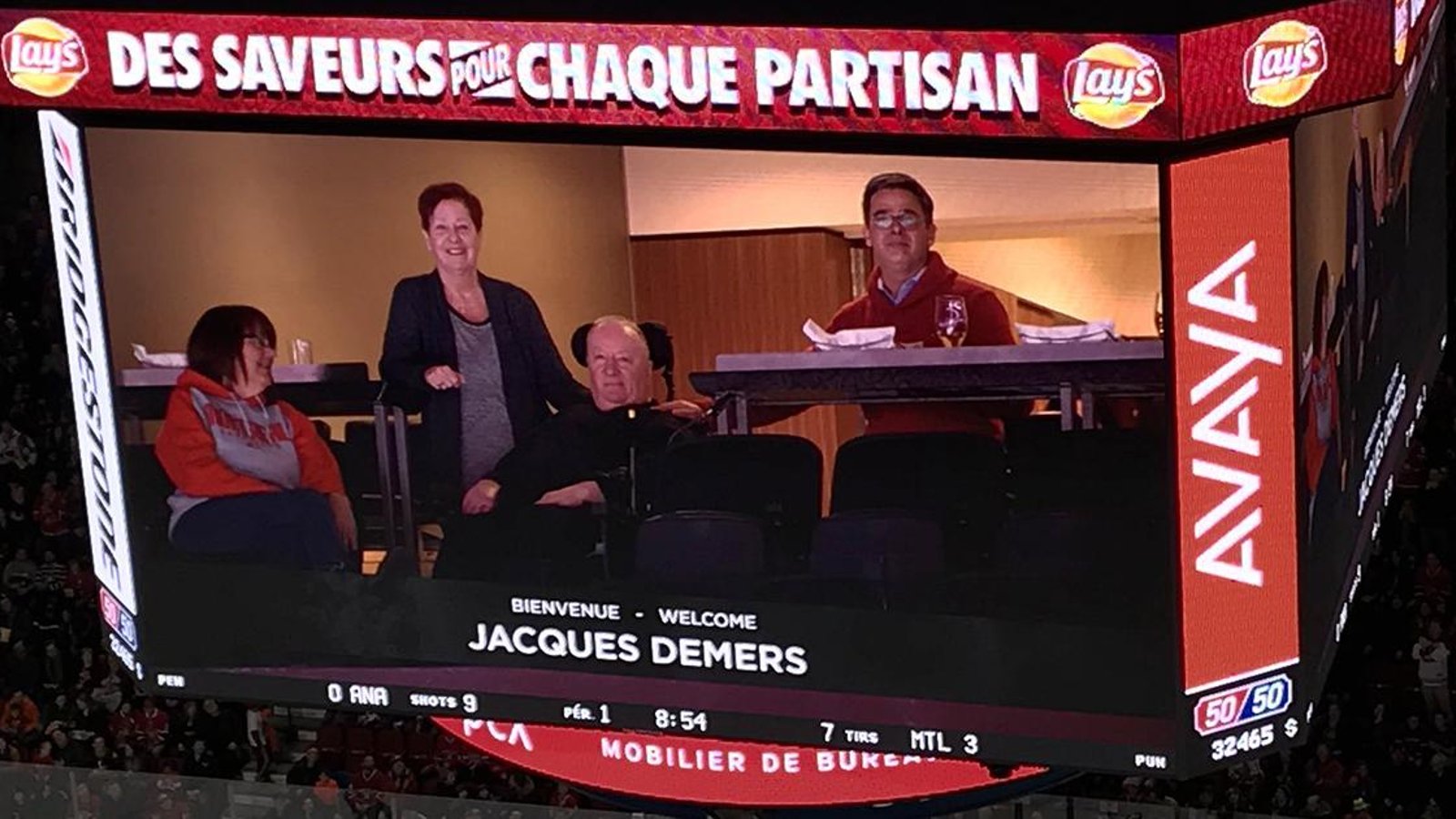 Jacques Demers made a surprise appearance at the Bell Center today