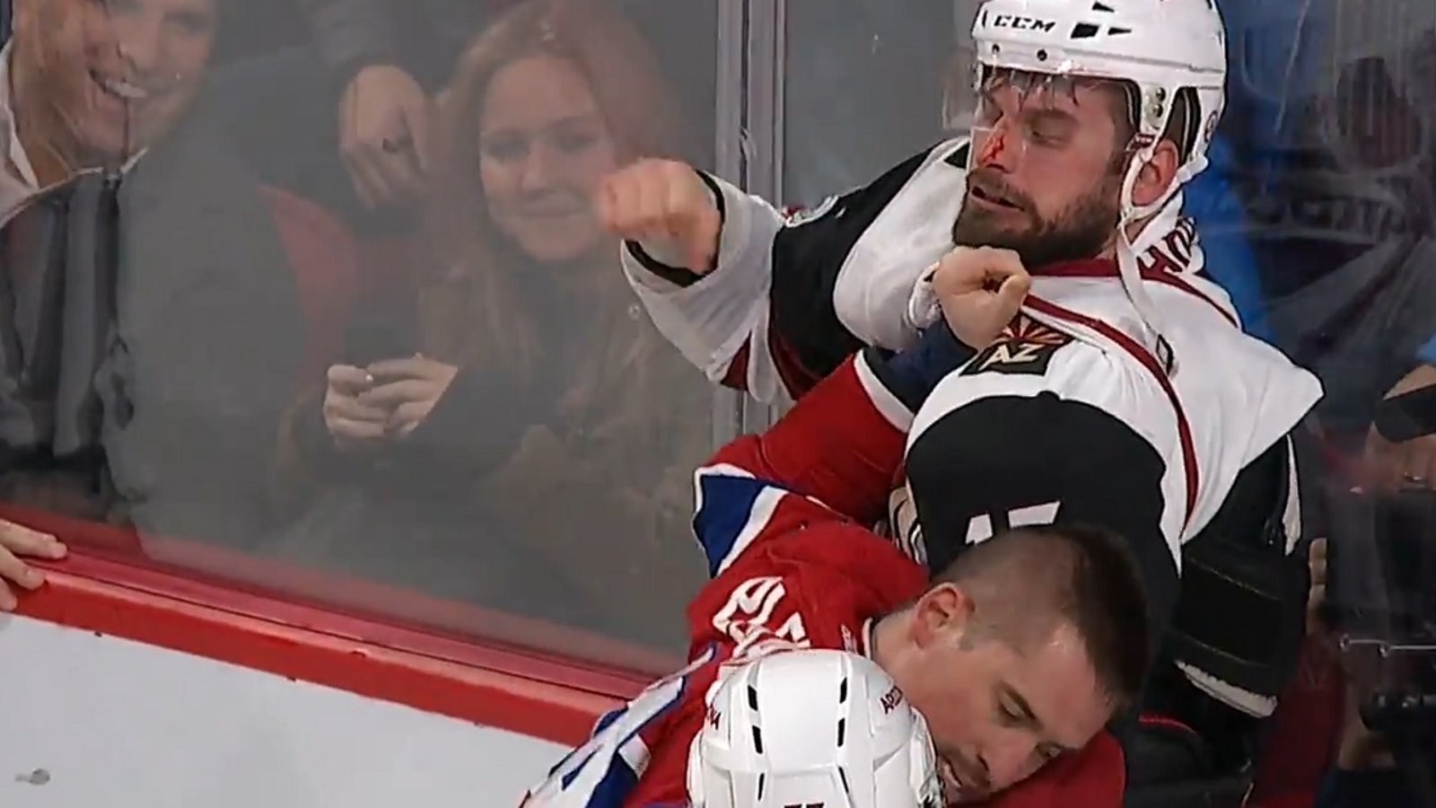 Plekanec gets dominated in his first career fight. 