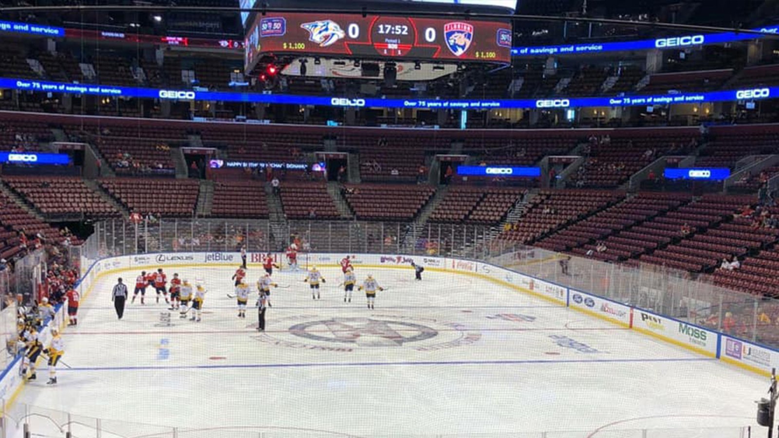 Panthers set embarrassing new low in attendance for preseason game against Preds