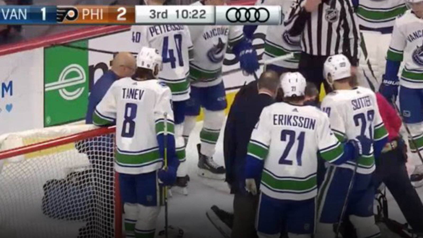 Pettersson and Markstrom stopped Flyers fans from taking pictures of Edler as he laid in a pool of his own blood