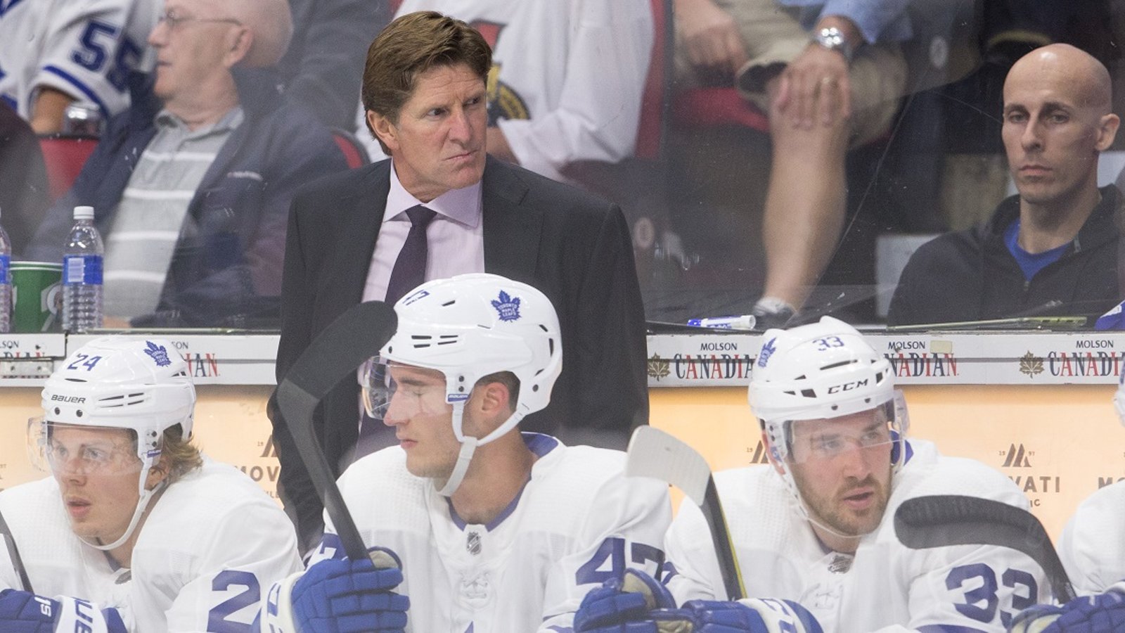 Fans unhappy with Babcock after Maple Leafs line up is announced. 