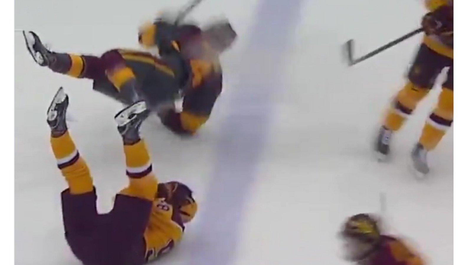 Insane college hockey hit is the most brutal impact of the year.