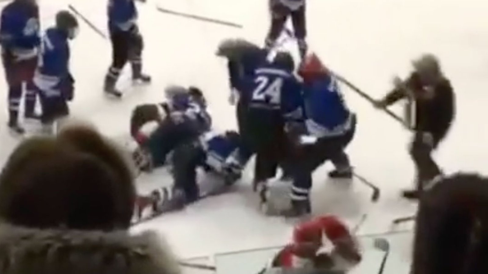 Coach attacks player with a stick then gets destroyed by one of his teammates! 