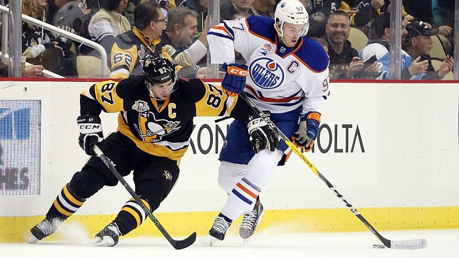 McDavid beats Crosby three times as Pens captain hears it from 500 players! 