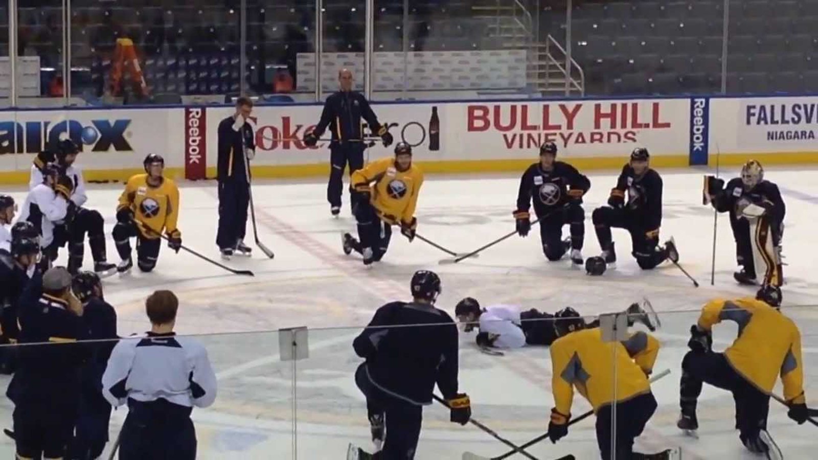 Sabres build fake goalie for practice and it's one of the weirdest things you'll see this year! 