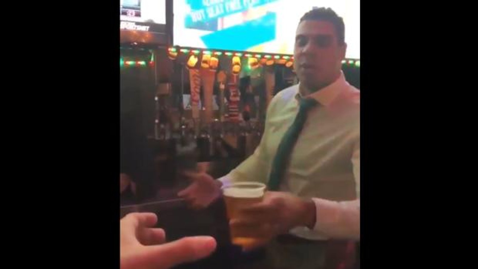 Vegas' Reaves launches his own craft beer and pours a few out for fans after a win! 