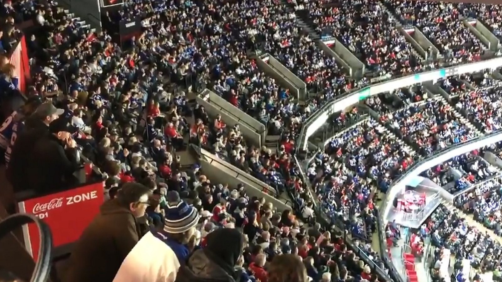 Leaf fans start chant to mock the Sens.... but the Sens fans join in!