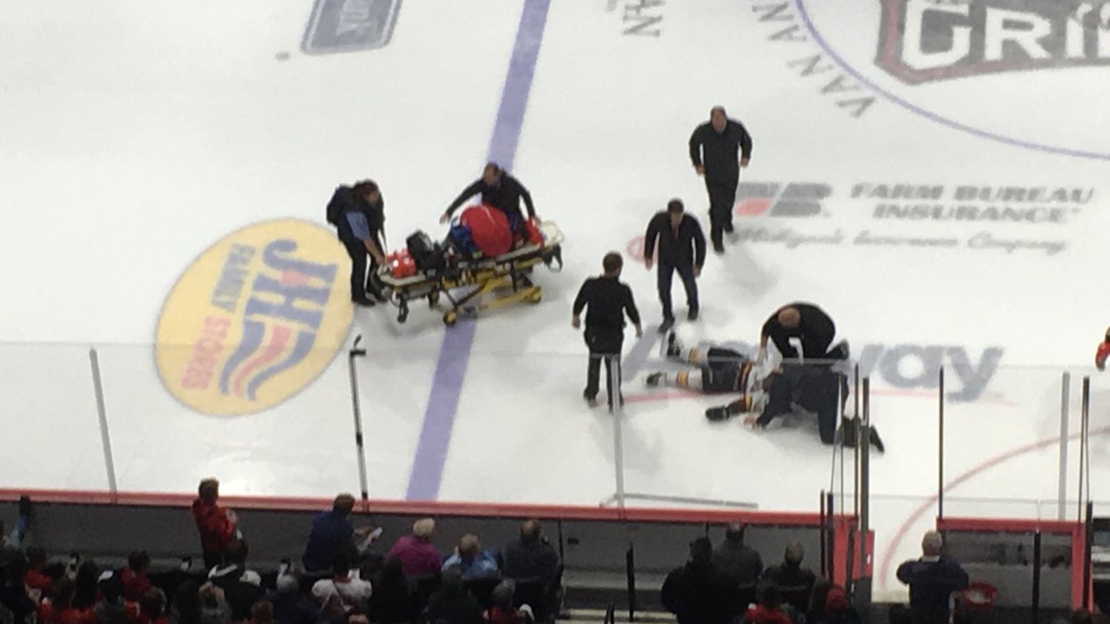 Chicago young AHL forward exits motionless and out cold on stretcher after illegal hit 
