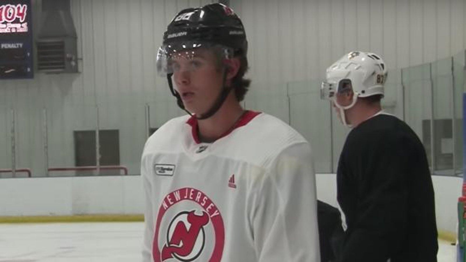 1st overall pick Jack Hughes trains with Crosby, MacKinnon and Marchand!