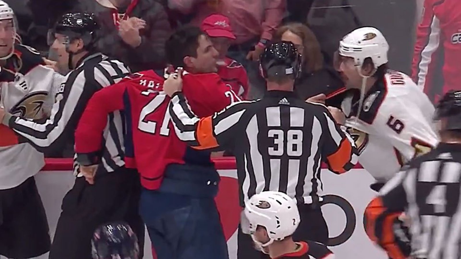 Suspension coming to Hathaway for spitting on Gudbranson!