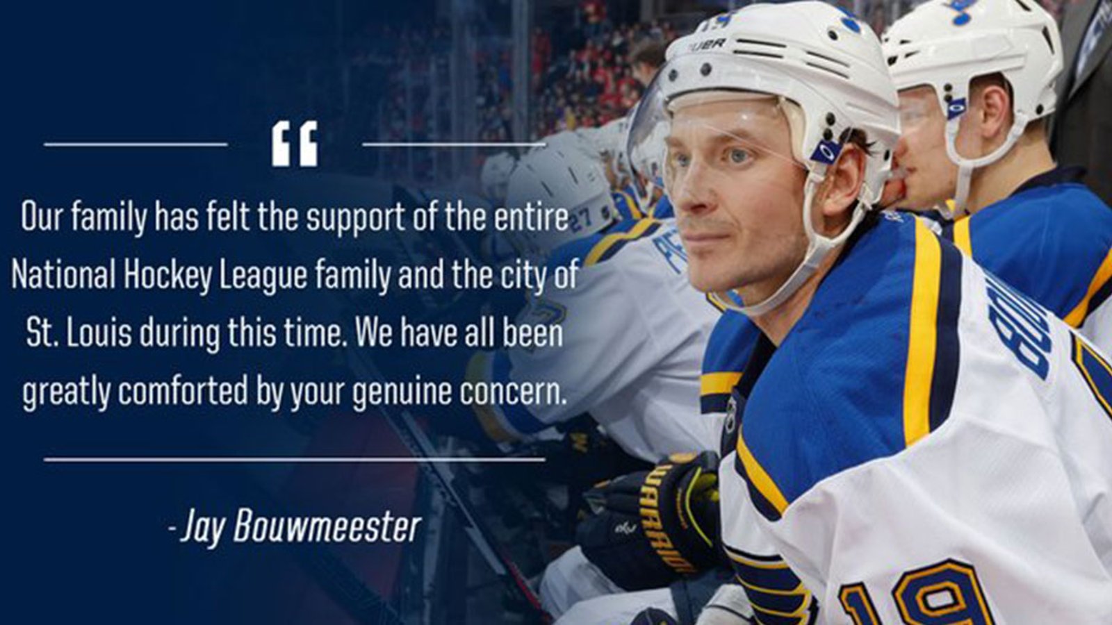 Bouwmeester praises medical staff in first public statement since cardiac incident