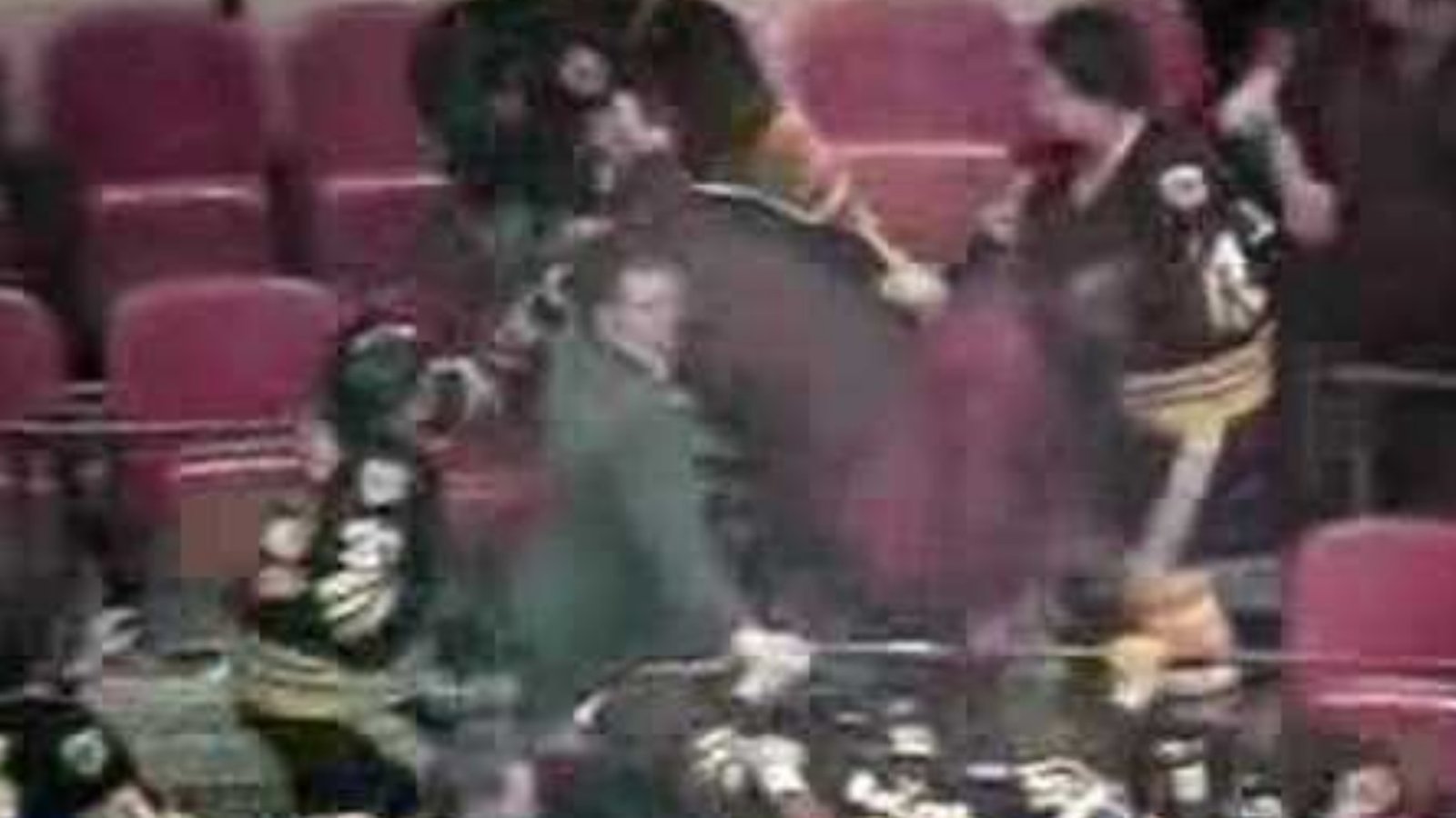 Throwback: Mike Milbury and the Boston Bruins enter the crowd and attack the fans.