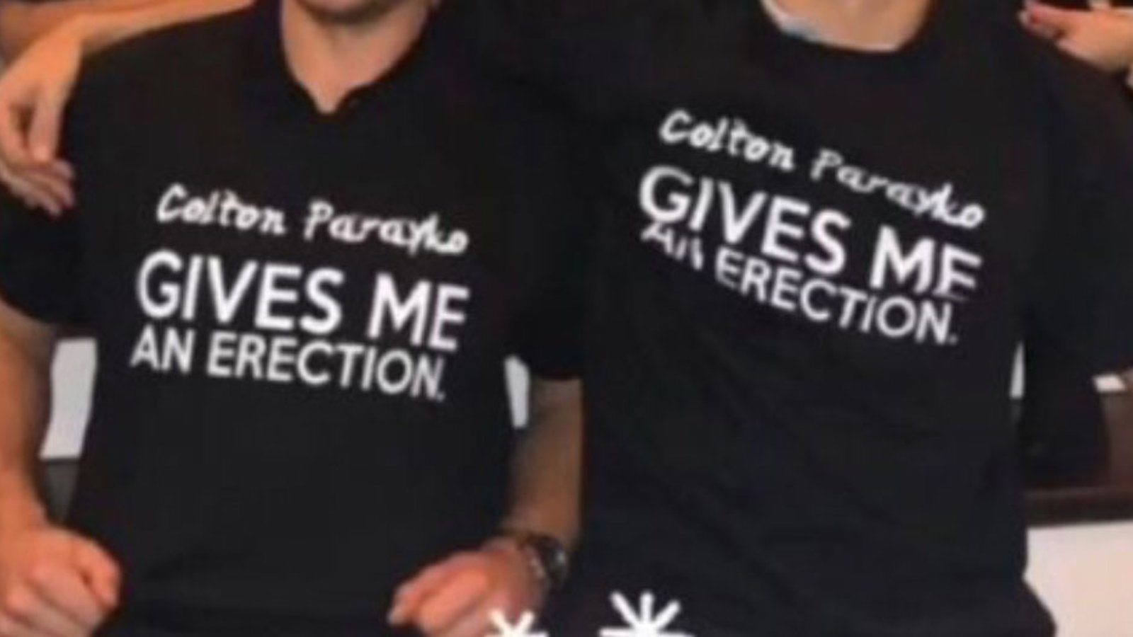 Three Blues players wear confusing “Colton Parayko Gives Me An Erection” shirts