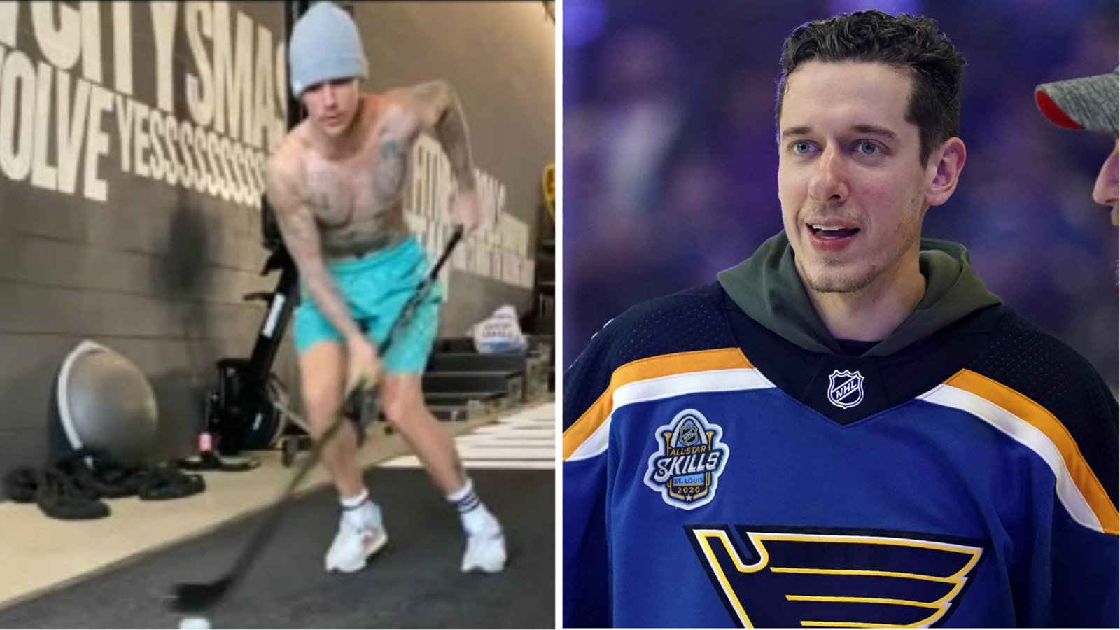 Justin Bieber taunts Binnington with new moves ahead of shootout challenge! 