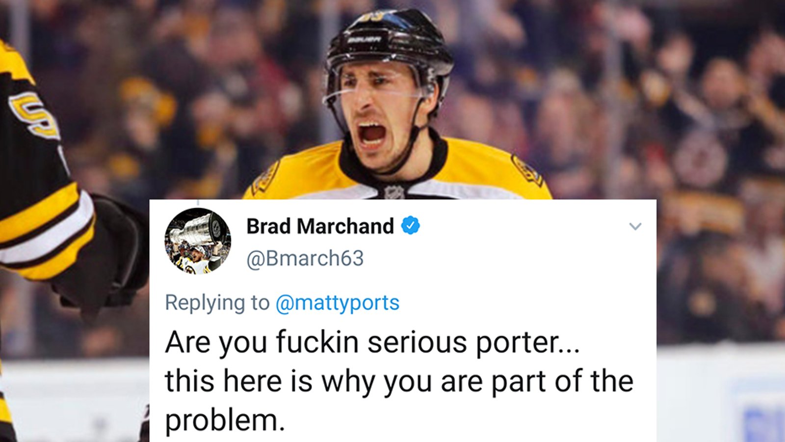 Marchand rips into media calls them out as “part of the problem” in defending teammate Tuukka Rask