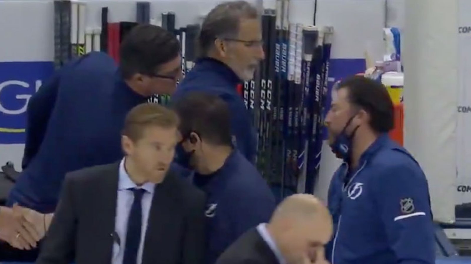 Tortorella doesn’t go out to shake the Lightning’s hands after elimination! 