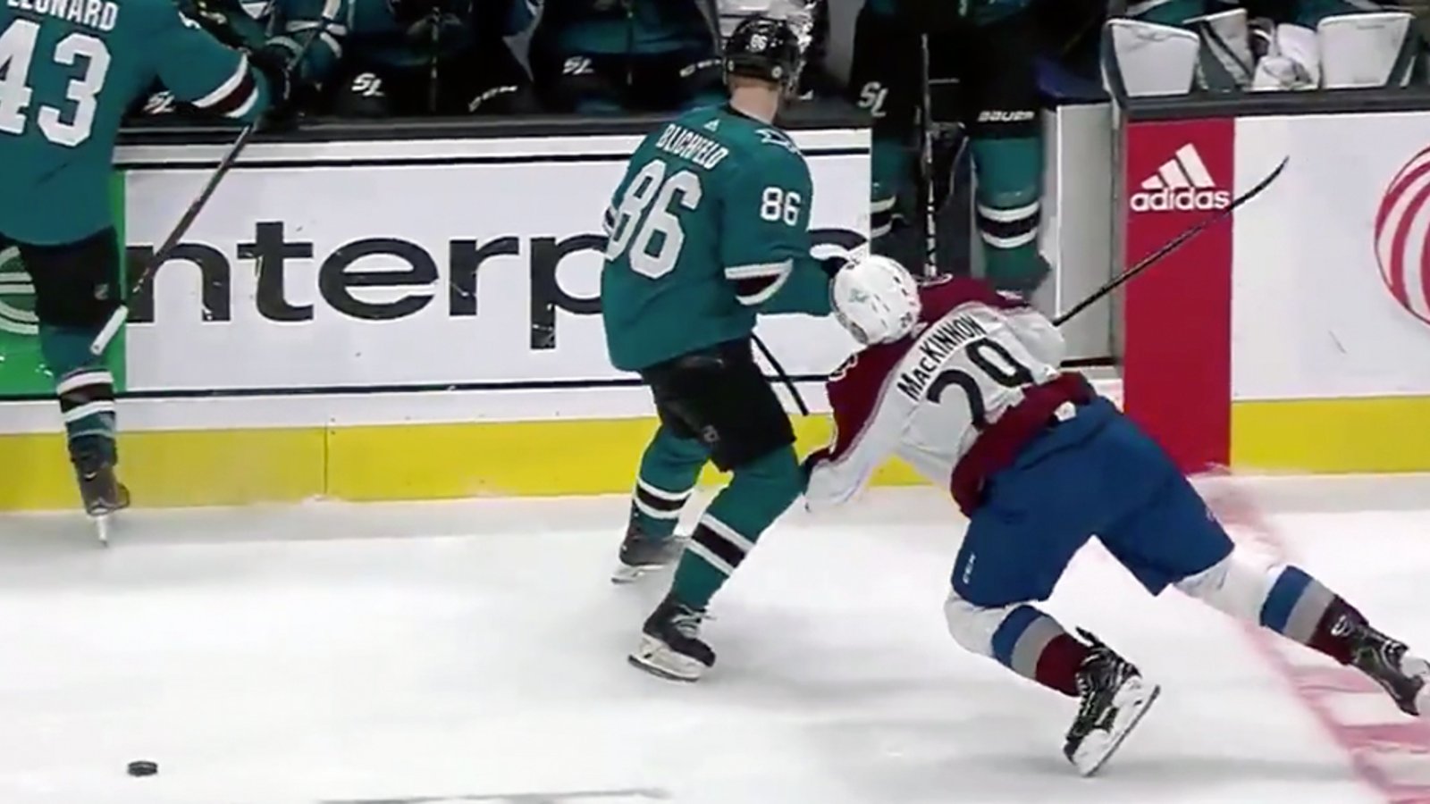 MacKinnon “doing good” after being knocked out of last night's game against Sharks