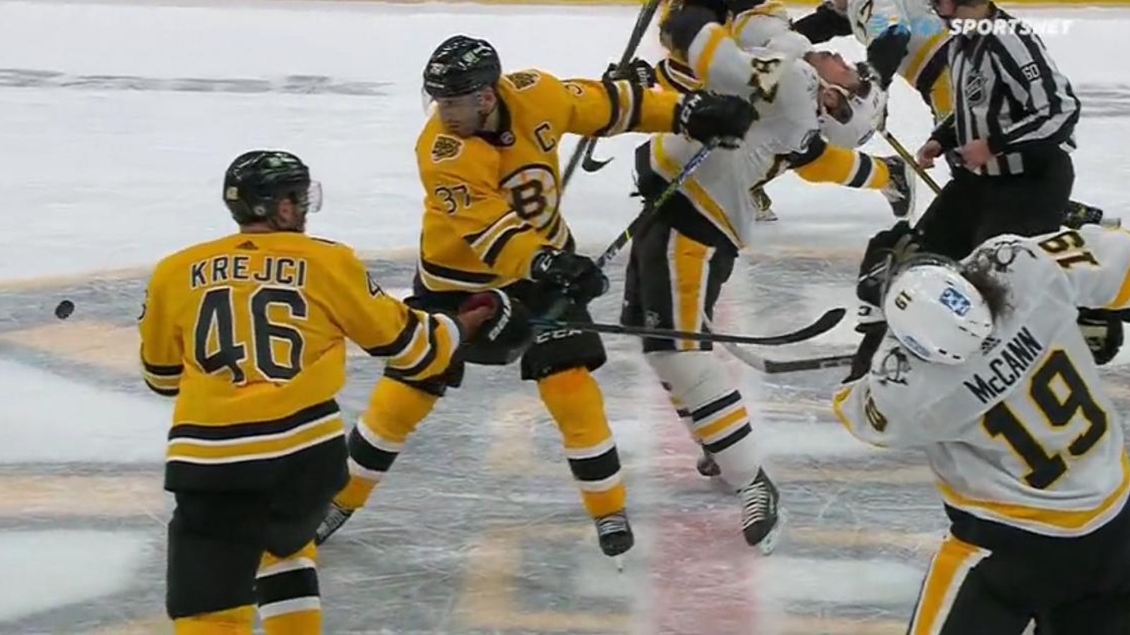 Crosby under fire after NBA-style flop against the Bruins.