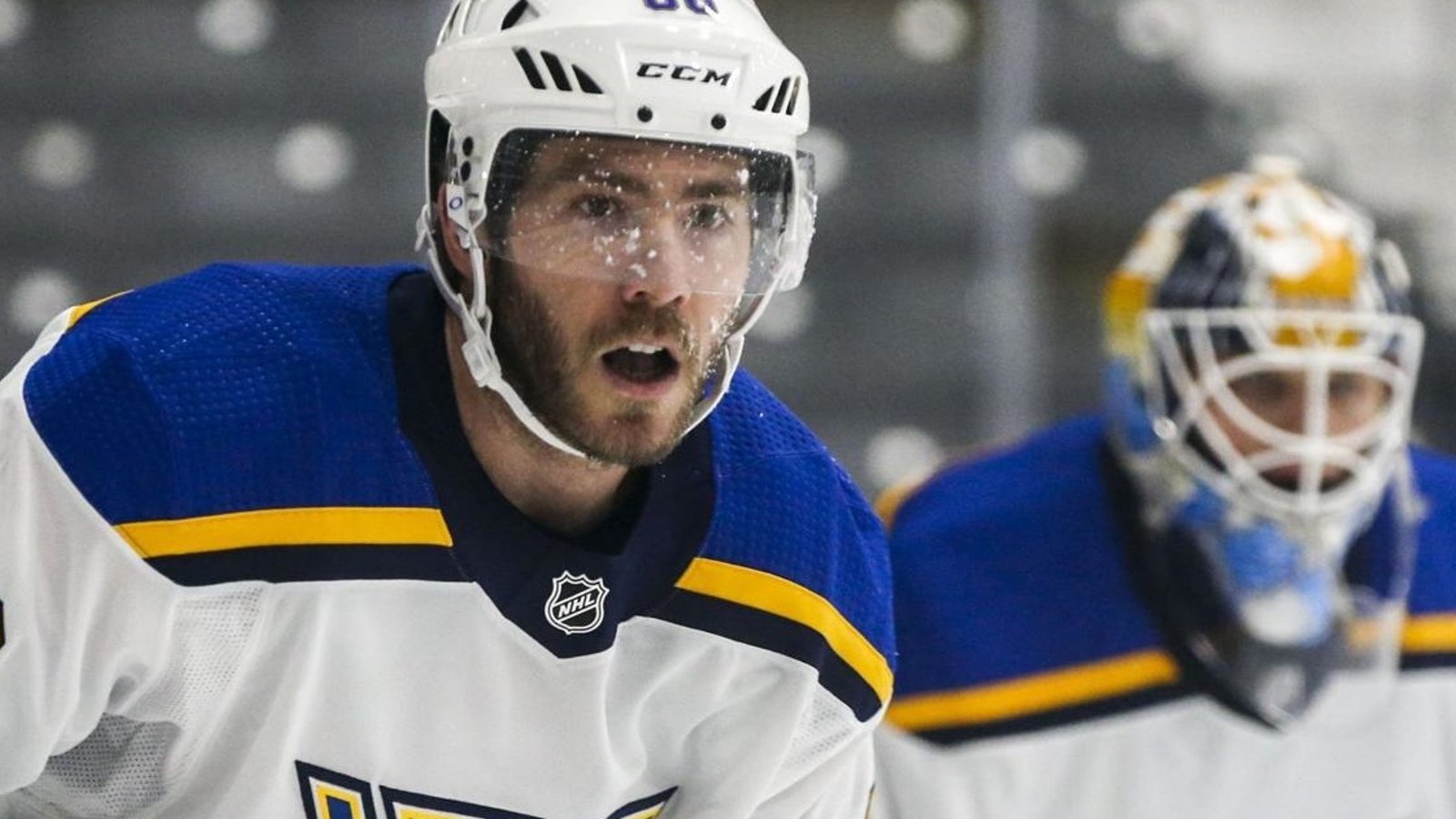 Mike Hoffman missing from the Blues lineup on Sunday.