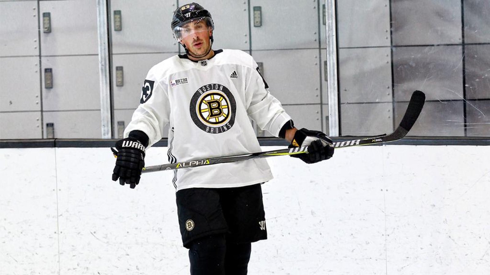 Bruins get a close call with Brad Marchand! 