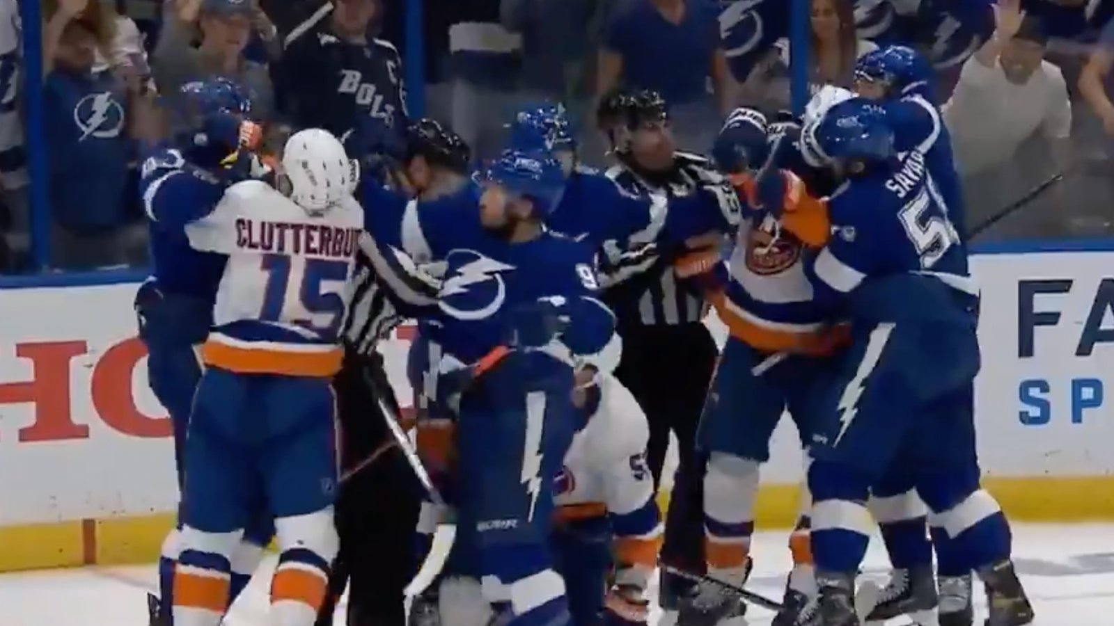 Controversial penalty gets called and things get worse as Isles score on ensuing power-play! 