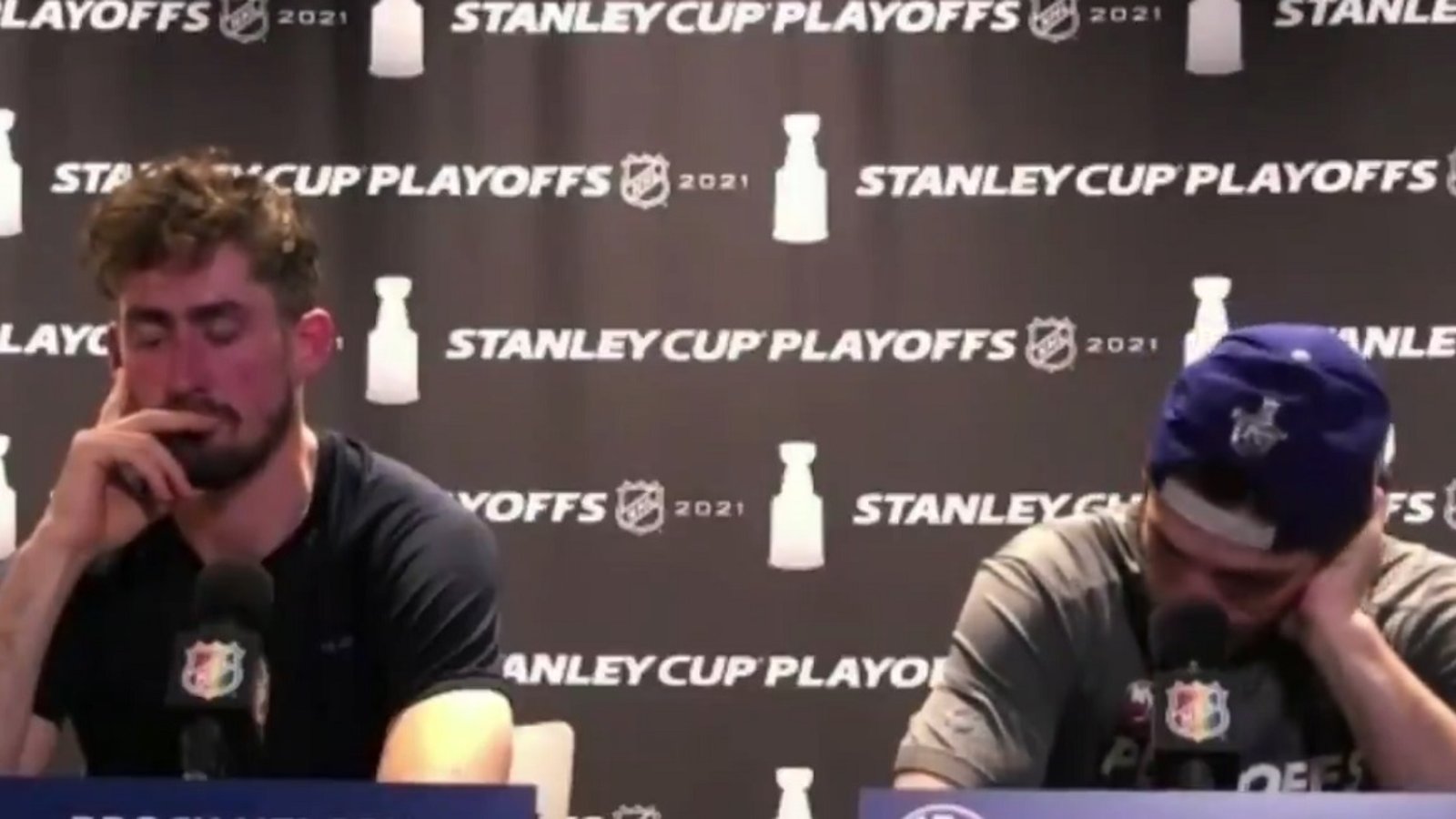 Game 7 loss brings Mathew Barzal to tears in post game press conference.