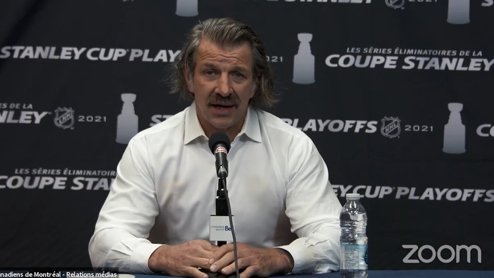 Marc Bergevin responds to questions about his link to the Blackhawks sexual abuse scandal.