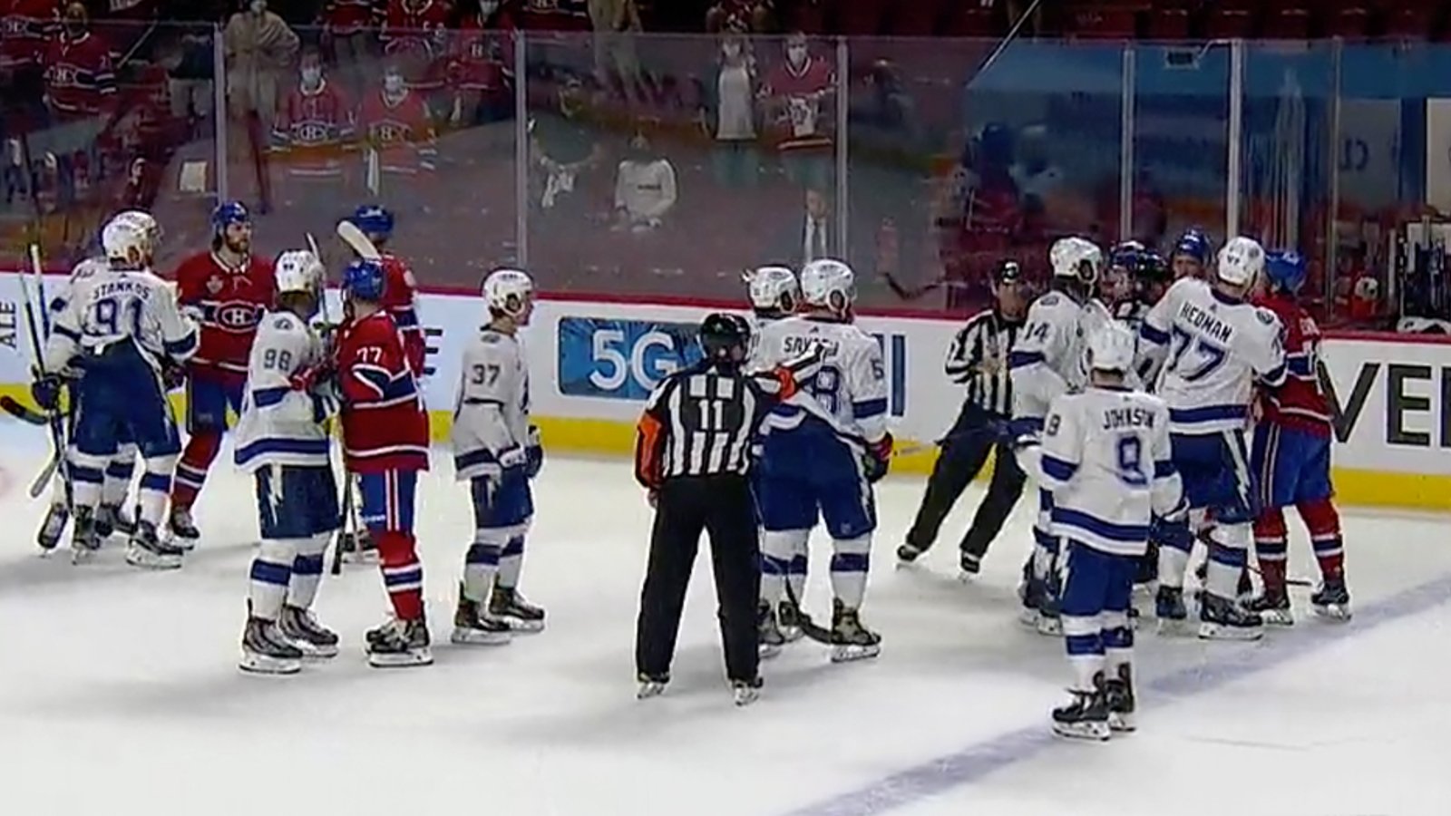 Both benches empty as tempers flare in Game 4