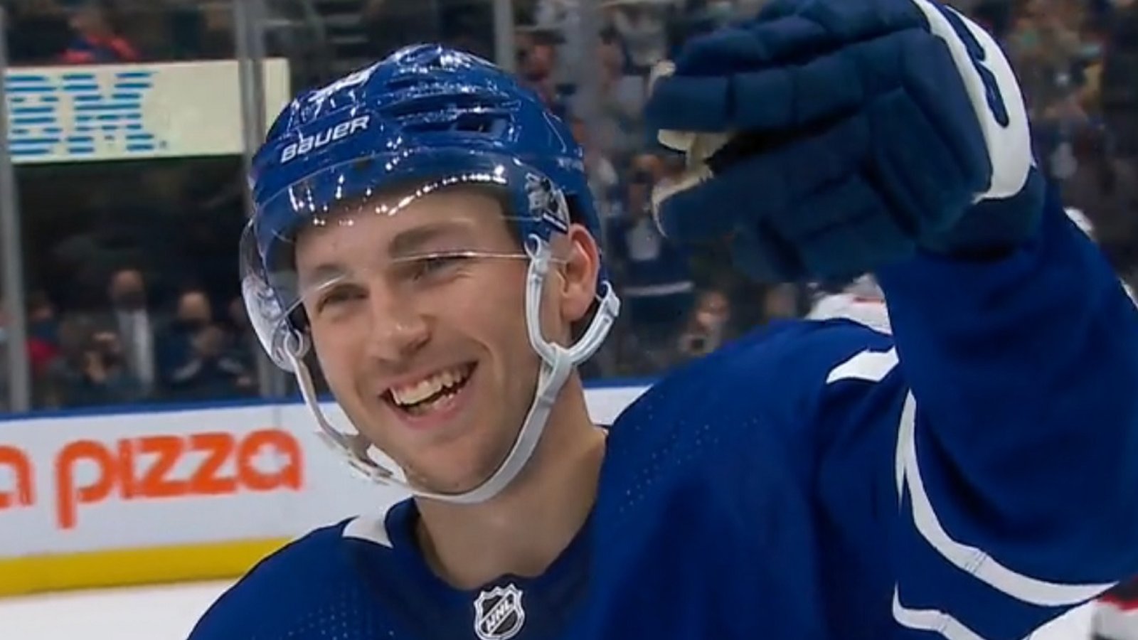 Michael Bunting scores his first goal as a Maple Leaf.