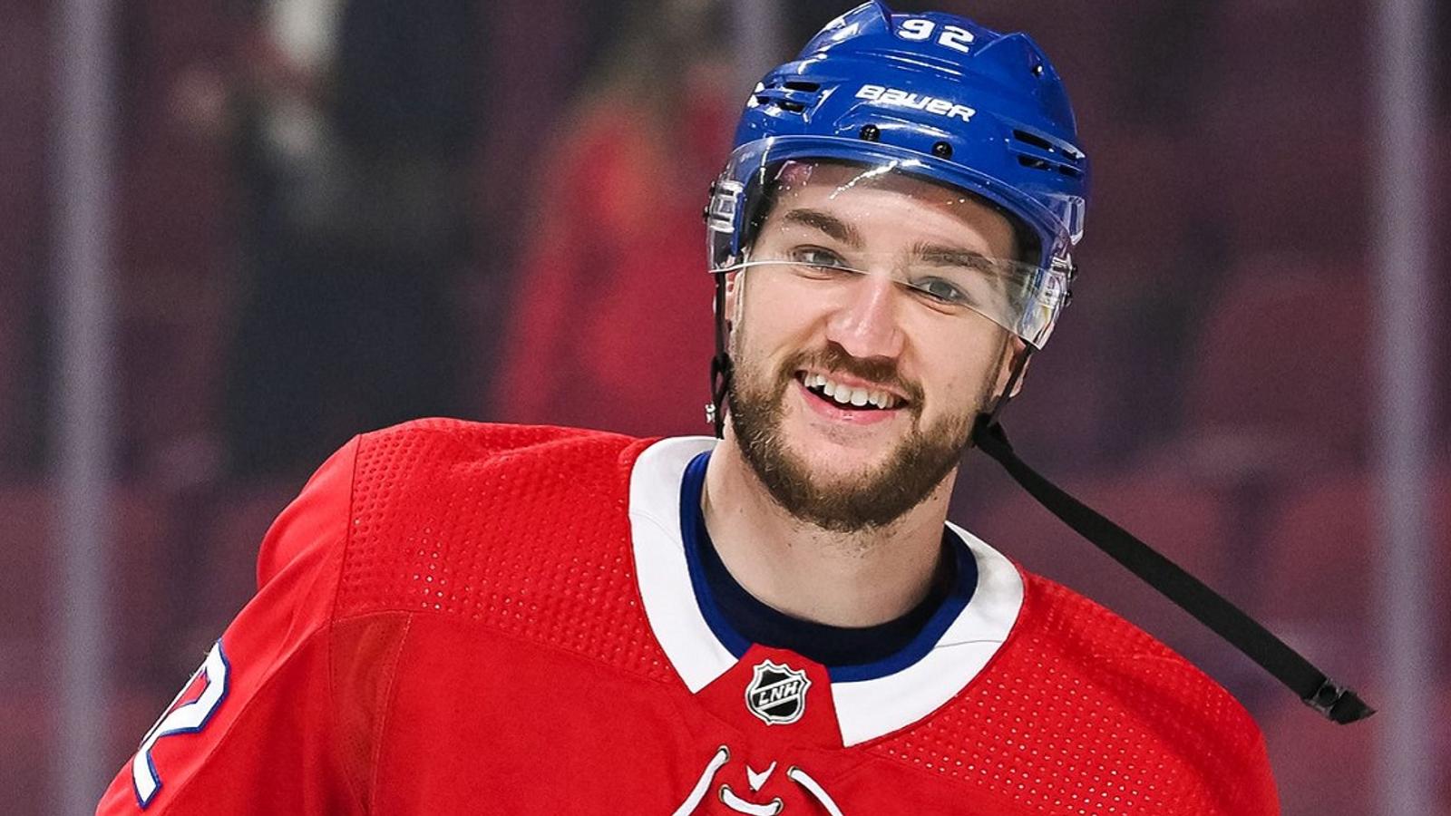 Jonathan Drouin receives standing ovation in return to Montreal.