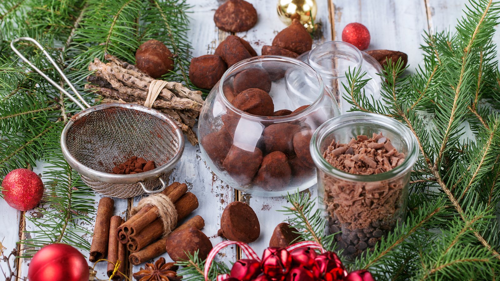 Truffes chocolatées de Noël au Baileys
